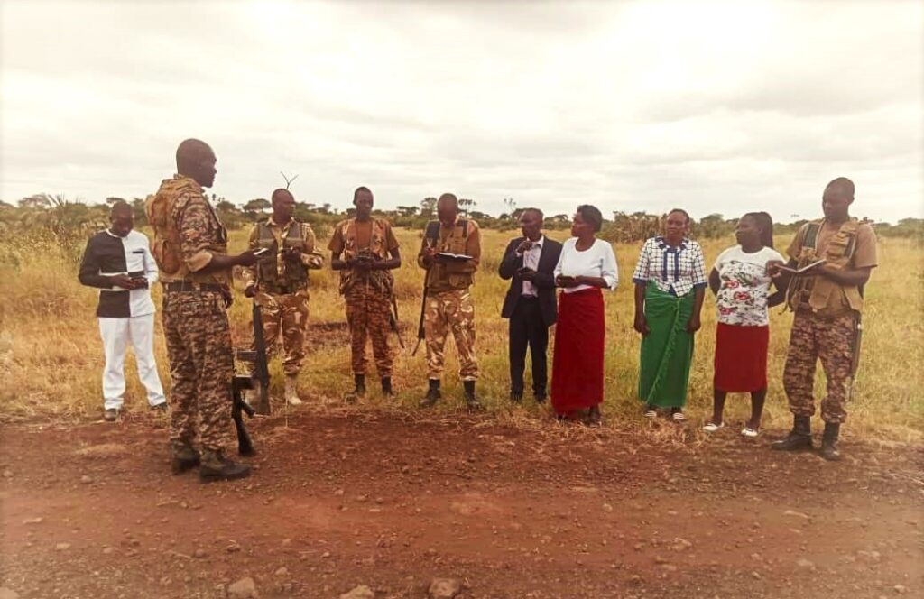 people praying in Meru national park