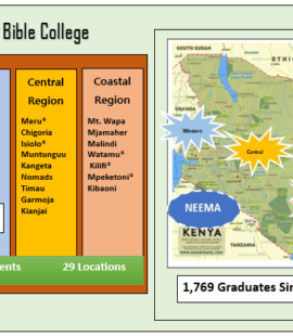 Neema bible college regional map in Kenya