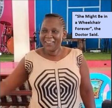 jennifer, a woman healed of back pain, with a blue box and text that says "'she might be in a wheelchair forever,' the doctor said"